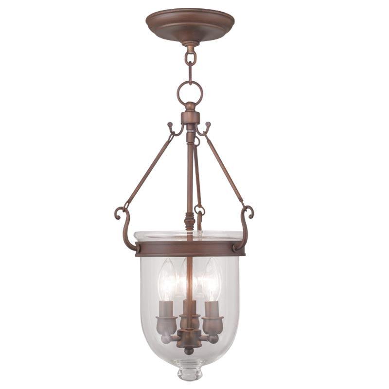 Livex Jefferson 3 Light Vintage Bronze Chain Lantern  - C185-5063-70