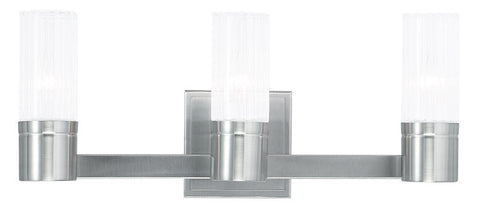 Livex Midtown  3 Light Brushed Nickel Bath Light - C185-50683-91