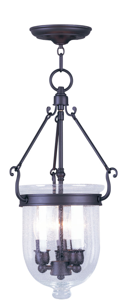 Livex Jefferson 3 Light Bronze Chain Lantern  - C185-5083-07