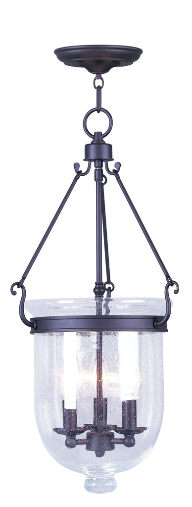 Livex Jefferson 3 Light Bronze Chain Lantern  - C185-5084-07