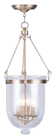 Livex Jefferson 4 Light Antique Brass Chain Lantern  - C185-5085-01