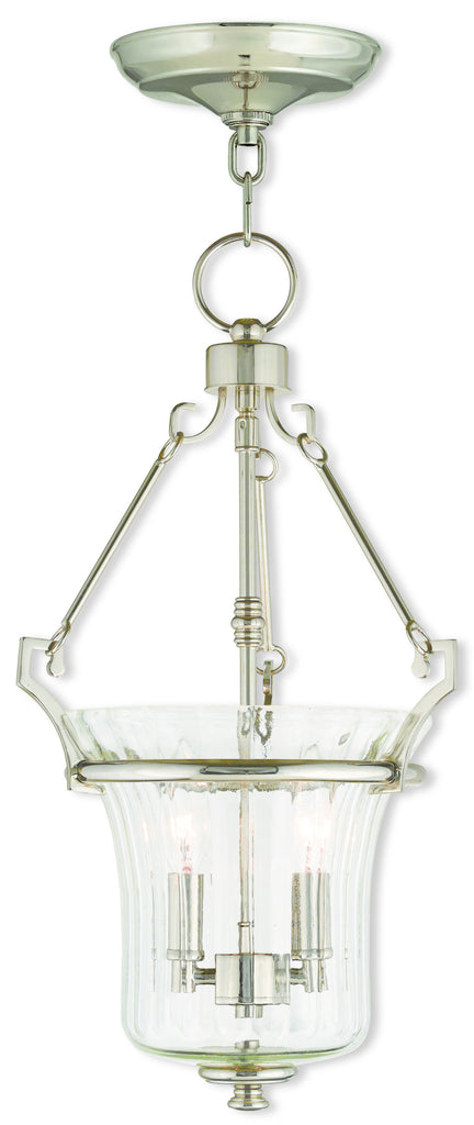 Livex Cortland 2 Light Polished Nickel Pendant - C185-50922-35