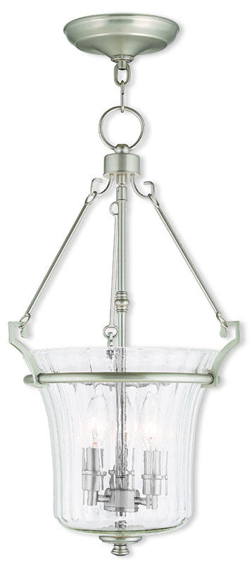 Livex Cortland 3 Light Brushed Nickel Pendant - C185-50924-91