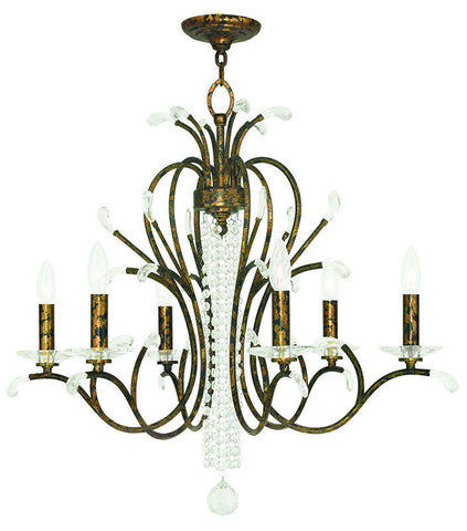 Livex Serafina 6 Light VBR Chandelier - C185-51006-71