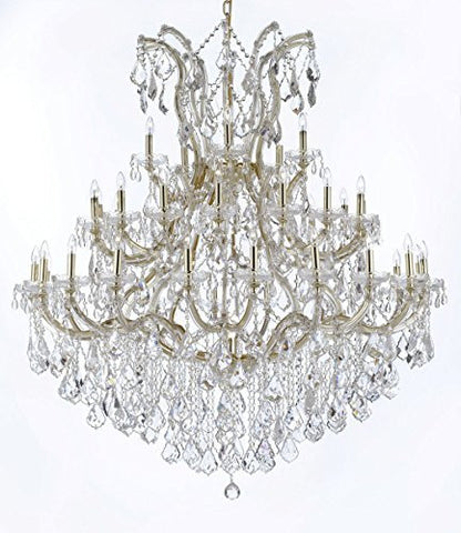 Maria Theresa Crystal Chandelier Lighting H 60" W 52" Trimmed With Spectra (Tm) Crystal - Reliable Crystal Quality By Swarovski - Cjd-Cg/2181/52Sw