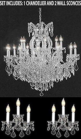 Swarovski 3Pc Lighting Set - Crystal Chandelier And 2 Wall Sconces - 1Ea Cs/1/21510/15+1 2Ea Cs/2813/3Sw