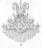 Large Foyer/Entryway Maria Theresa Empress Crystal (tm) Chandelier Chandeliers Lighting! H 60" W 52" Dressed with Diamond Cut Crystal! - GB104-SILVER/B12/2756/36+1-DC