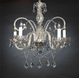 Swarovski Crystal Trimmed Chandelier New Authentic All Crystal Chandelier W/ Swarovski Crystal Chandeliers H25" X W24" - A46-386/5Sw