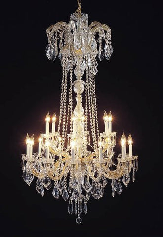 Swarovski Crystal Trimmed Chandelier New Maria Theresa Chandelier Crystal Lighting H60" W33" - A83-352/18 Sw