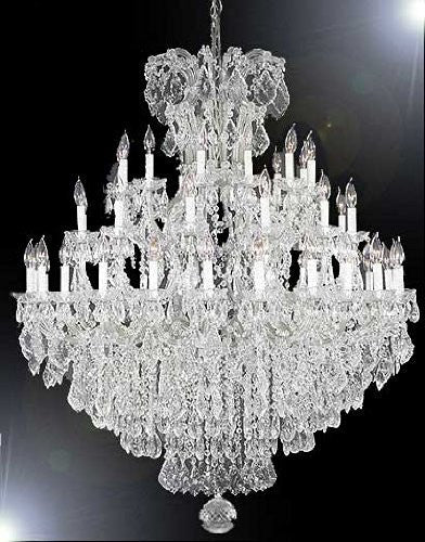 Swarovski Crystal Trimmed Chandelier Chandelier Crystal Chandeliers Lighting Dressed Swarovski Crystal 52X60 - A83-Silver/2756/36+1Sw