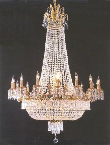 Swarovski Crystal Trimmed Chandelier French Empire Crystal Chandelier Lighting H90" X W60" 36 Lights - A93-1280/24+12 Sw