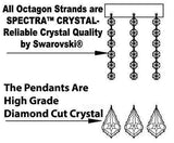 Swarovski Crystal Trimmed Chandelier Lighting Chandeliers H46" X W46" Dressed with Large, Luxe Crystals! - Great for The Foyer, Entry Way,Living Room, Family Room and More! - A83-B90/CS/2MT/24+1SW