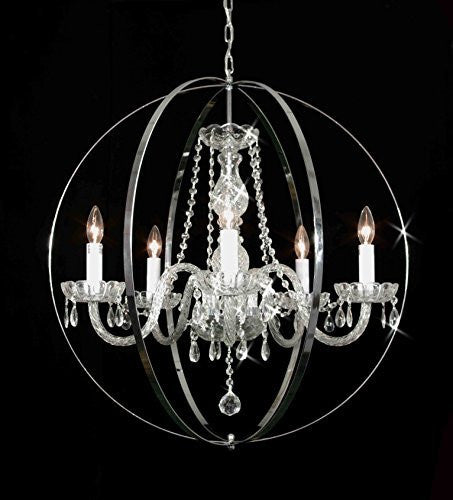 Spherical Orb Crystal Chandelier Lighting H 27.5" W 27.5" - G46-B70/384/5