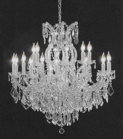 Swarovski Crystal Trimmed Chandelier Crystal Chandelier H38" W37" - A83-Silver/1/21510/15+1Sw