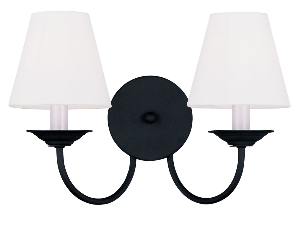 Livex Mendham 2 Light Black Wall Sconce - C185-5272-04