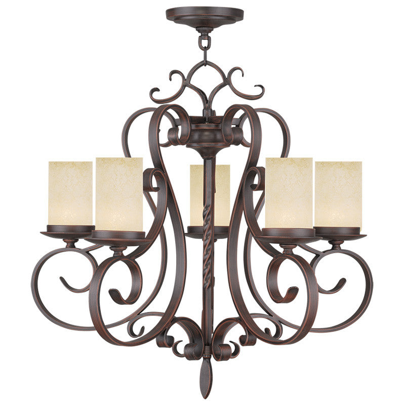 Livex Millburn Manor 5 Light Imperial Bronze Chandelier - C185-5485-58