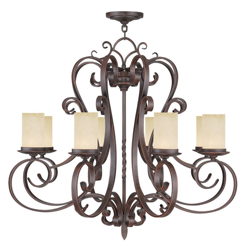 Livex Millburn Manor 8 Light Imperial Bronze Chandelier - C185-5488-58