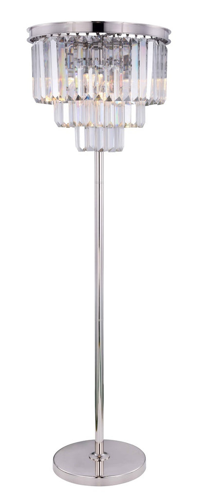 ZC121-1231FL20PN/RC - Urban Classic: Sydney 8 light Polished nickel Floor Lamp Clear Royal Cut Crystal