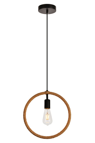 ZC121-LDPD2085 - Living District: Gerrit Collection Pendant D12.4 H12.8 Lt:1 Black and Brown Finish