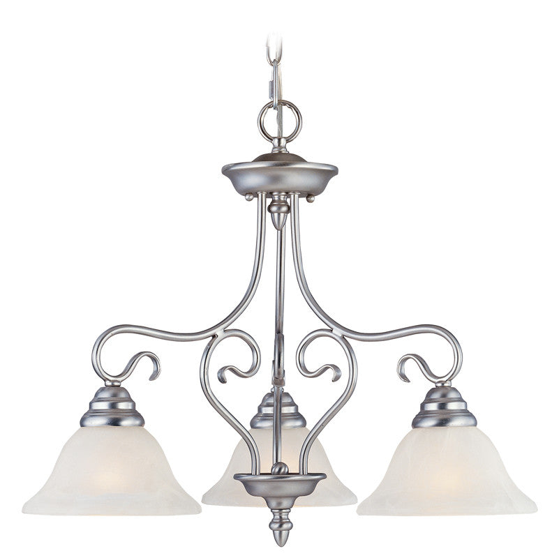 Livex Coronado 3 Light Brushed Nickel Chandelier - C185-6133-91