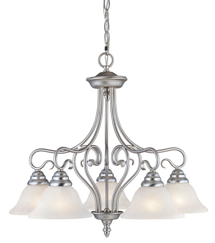 Livex Coronado 5 Light Brushed Nickel Chandelier - C185-6135-91