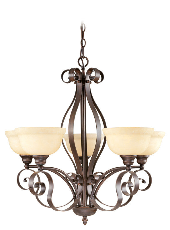 Livex Manchester 5 Light Imperial Bronze Chandelier - C185-6155-58