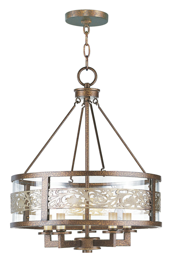 Livex Waverly 5 Light PBZ Chandelier - C185-6257-64