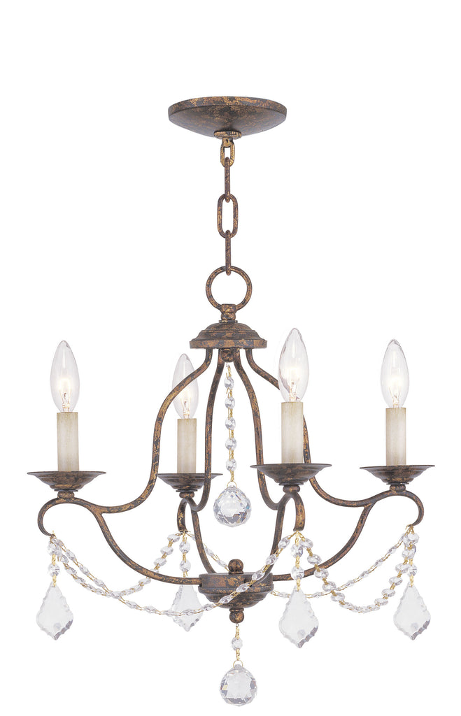 Livex Chesterfield 4 Light VBR Mini Chandelier - C185-6424-71