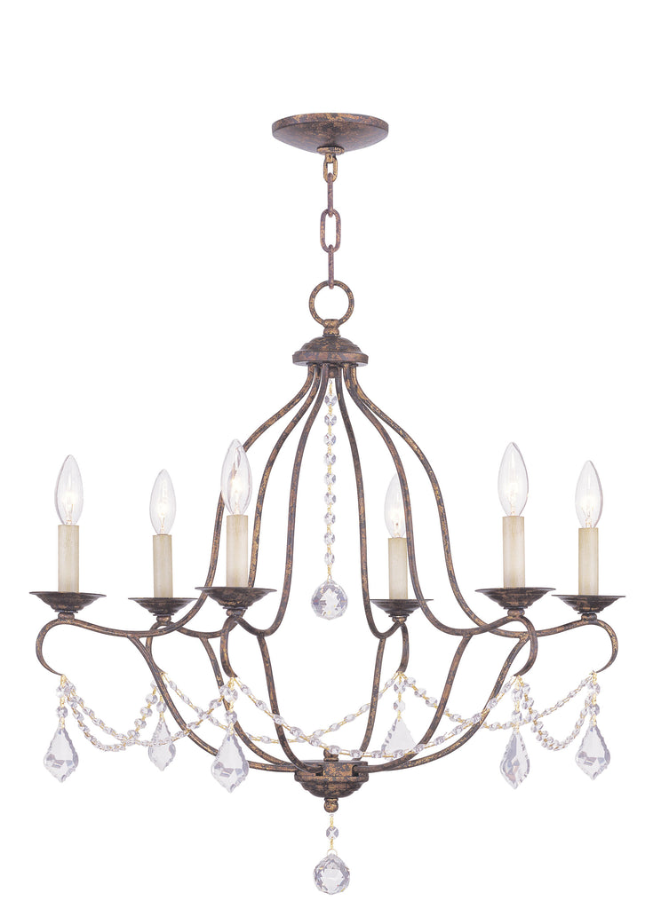 Livex Chesterfield 6 Light VBR Chandelier - C185-6426-71