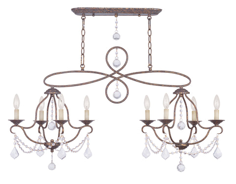 Livex Chesterfield 8 Light VBR Island/Chandelier - C185-6437-71