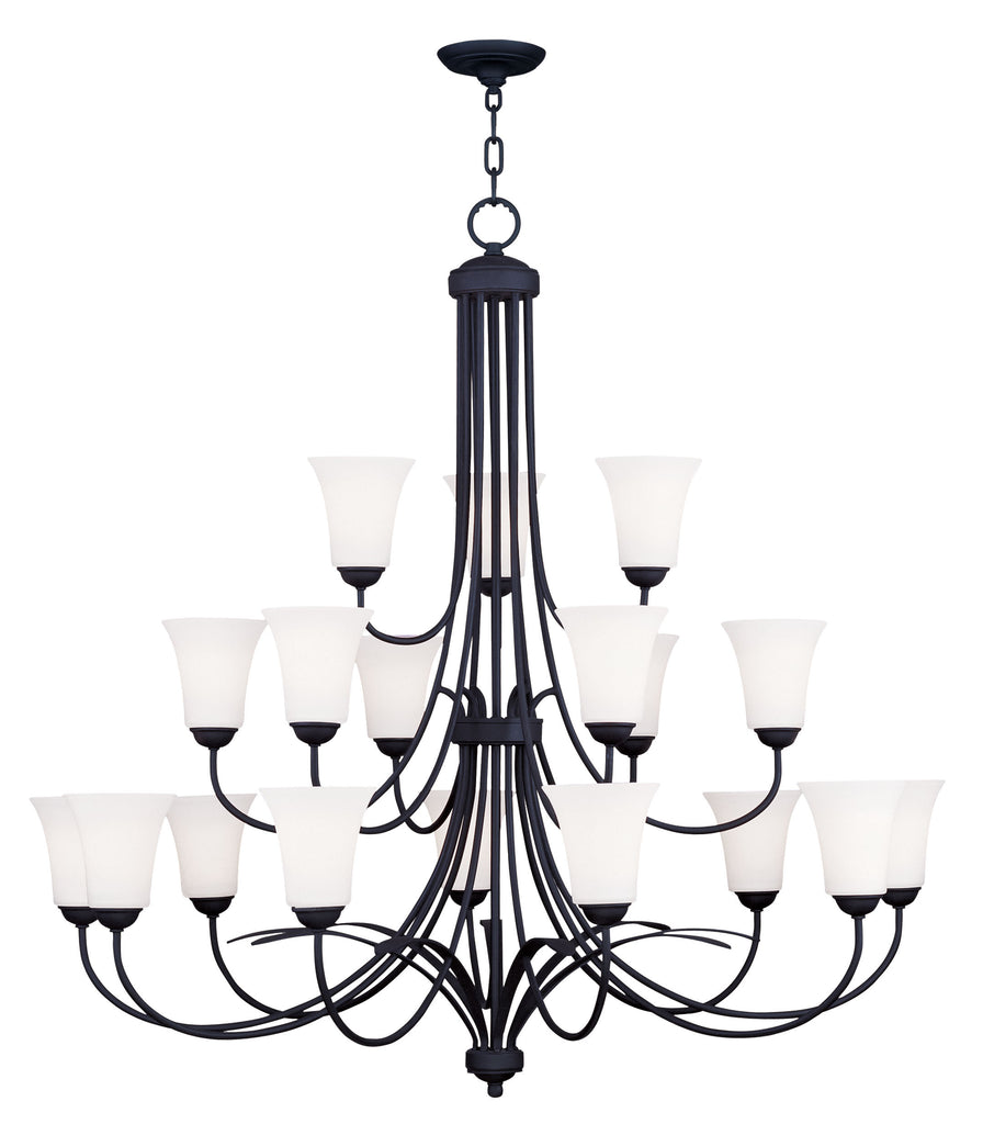 Livex Ridgedale 18 Light Black Chandelier - C185-6479-04