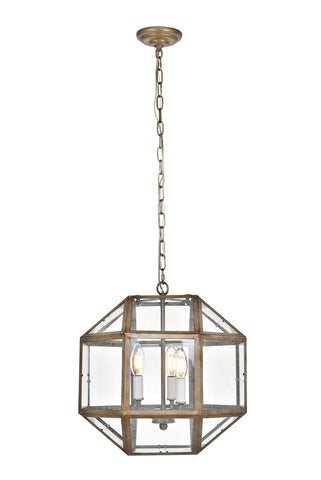 ZC121-LD6001D14S - Living District: Caro Collection Pendant D14 H15 Lt:3 Vintage Sliver Finish