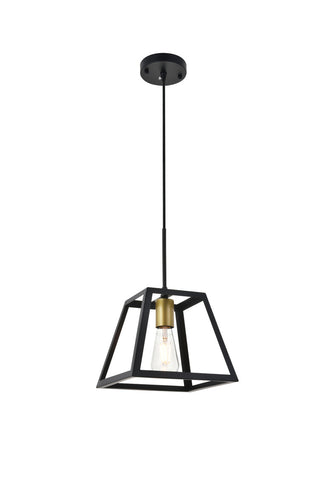 ZC121-LD4061D10BRB - Living District: Resolute 1 light brass and black Pendant