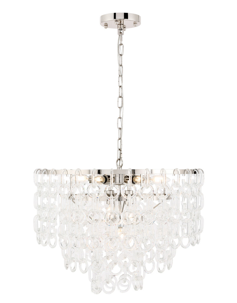 ZC121-1713D24PN - Urban Classic: Debutante 9 light Polished Nickel Pendant