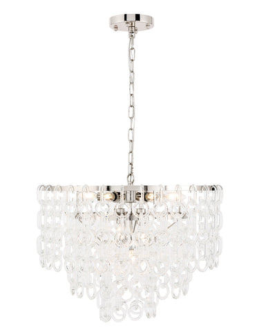 ZC121-1713D24PN - Urban Classic: Debutante 9 light Polished Nickel Pendant