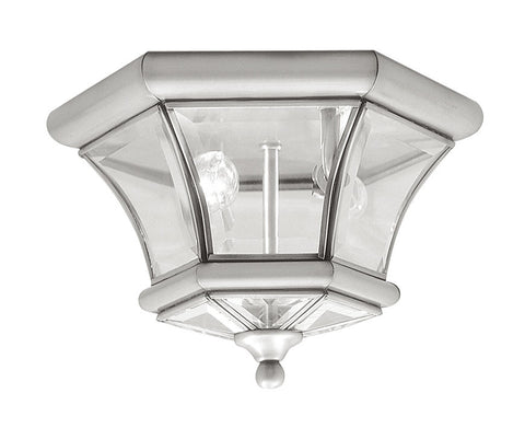 Livex Monterey/Georgetown 2 Light Brushed Nickel Ceiling Mount - C185-7052-91