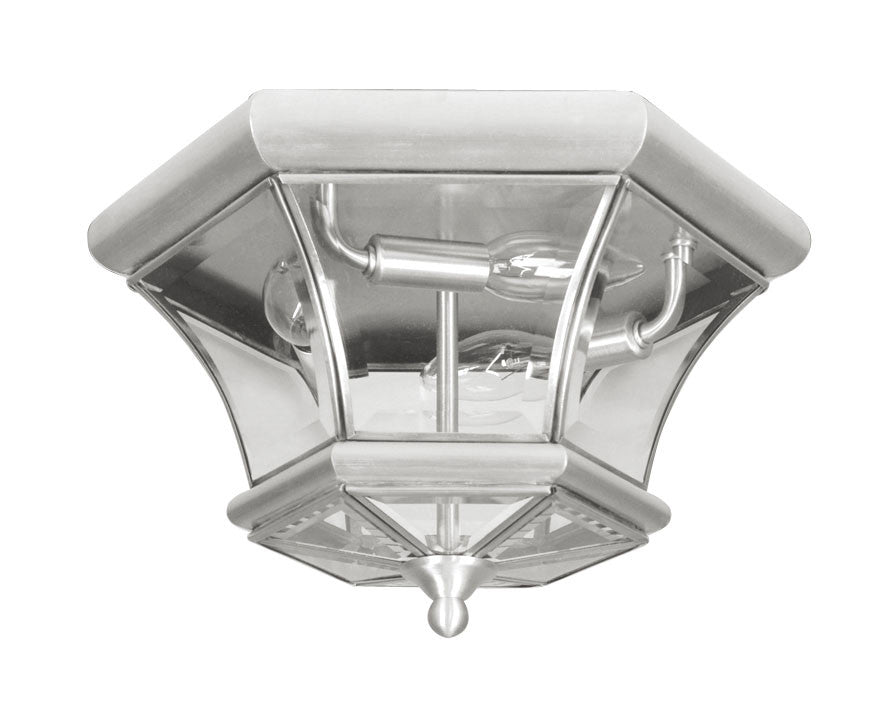 Livex Monterey/Georgetown 3 Light Brushed Nickel Ceiling Mount - C185-7053-91