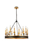 ZC121-1543D35VBGI - Urban Classic: Neva 18 light in Golden Iron chandelier