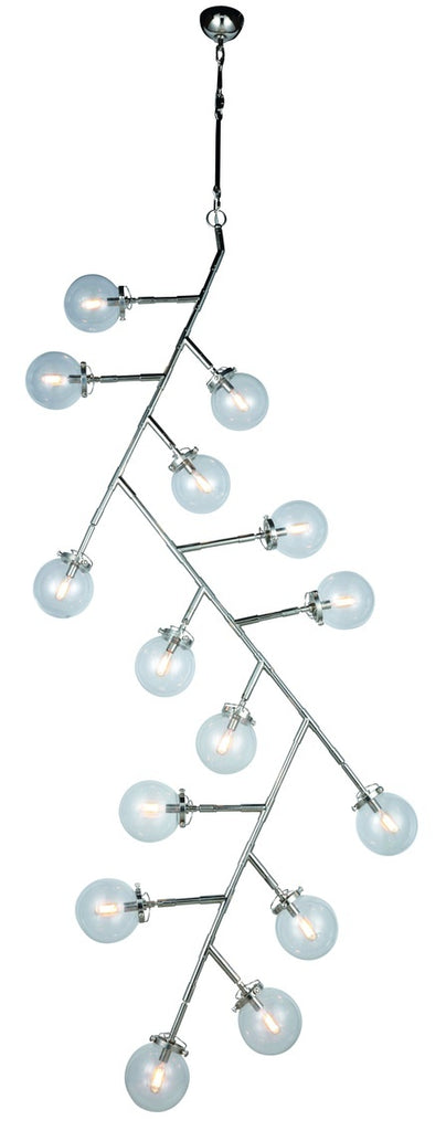 ZC121-1507G37PN - Urban Classic: Leda 15 light Polished Nickel Chandelier