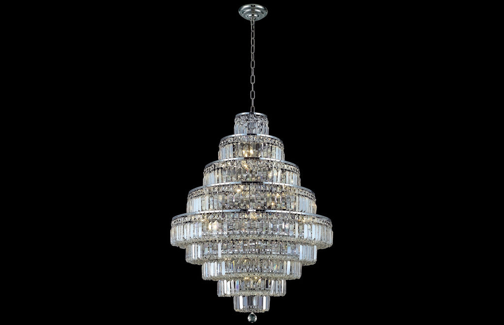 C121-2038D30C/RC - Regency Lighting: Maxime 20 light Chrome Chandelier Clear Royal Cut Crystal