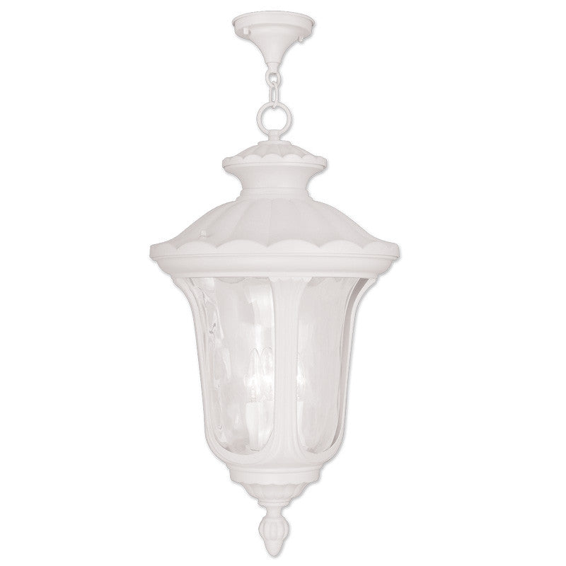 Livex Oxford 3 Light White Chain Lantern - C185-7865-03