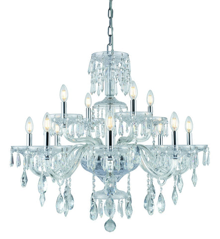 ZC121-7873G33C/RC - Regency Lighting: Elliott 12 light Chrome Chandelier Clear Royal Cut Crystal