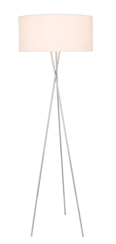 ZC121-LD6190S - Living District: Cason 1 light Silver and White shade Floor lamp