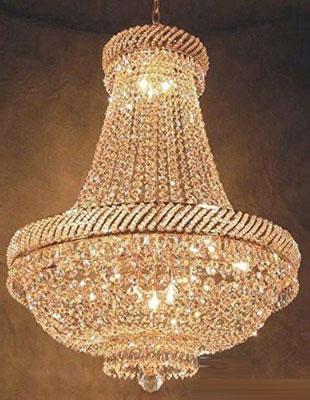 French Empire Crystal Chandelier Lighting H26" X W23" - A500-448/9