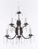 Wrought Iron Wall Sconce Crystal Lighting 3 Tier Wall Sconces W16 x H24 - A83-6/3034