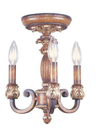 Livex Savannah 3 Light VPA Mini Chandelier/Flush Mount - C185-8461-57