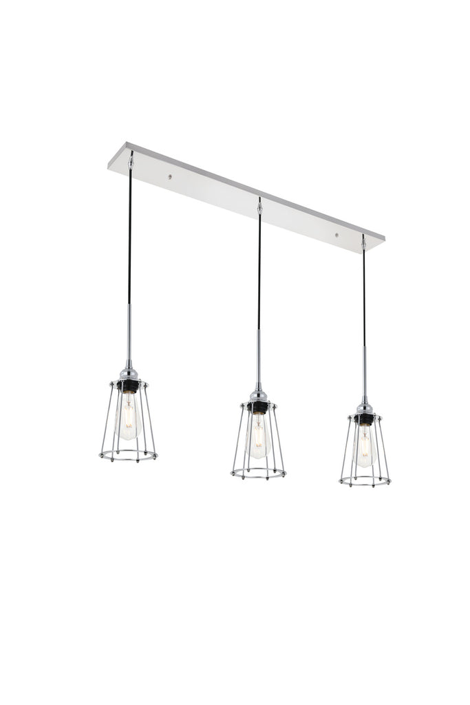 ZC121-LD4047D38C - Living District: Auspice 3 light chrome Pendant