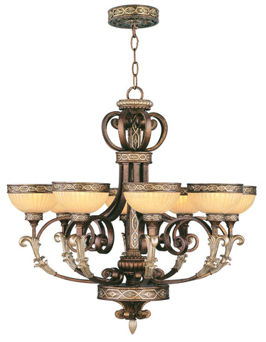 Livex Seville 8 Light PBZ Chandelier - C185-8528-64