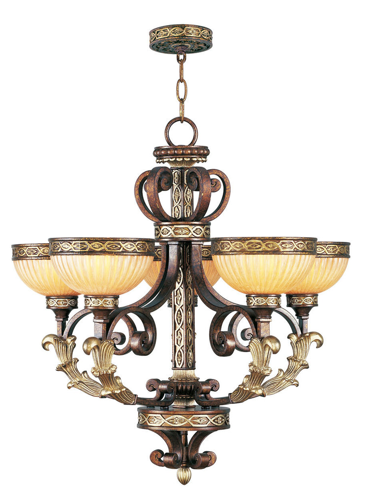 Livex Seville 5 Light PBZ Chandelier - C185-8545-64