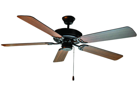 Basic-Max 52" Ceiling Fan Walnut/Pecan Blades Oil Rubbed Bronze/Walnut/Pecan - C157-89905OIWP